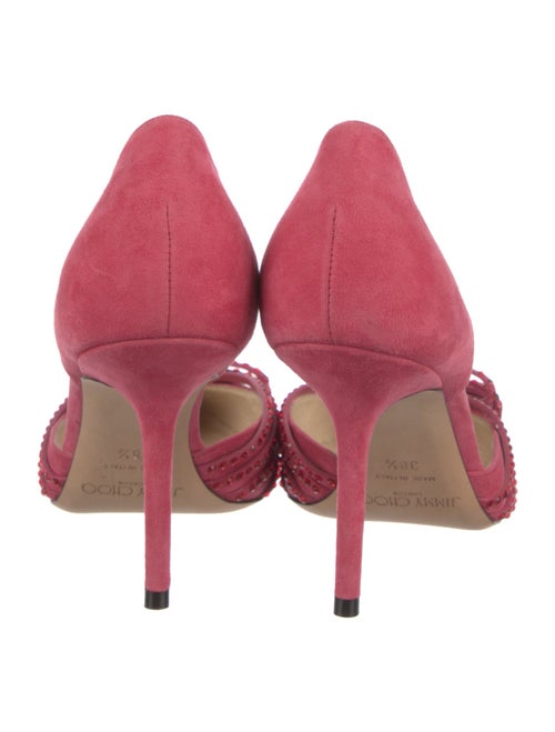 Jimmy Choo Suede Bow Accents D'Orsay Pumps