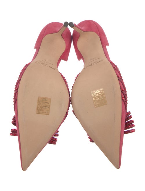 Jimmy Choo Suede Bow Accents D'Orsay Pumps