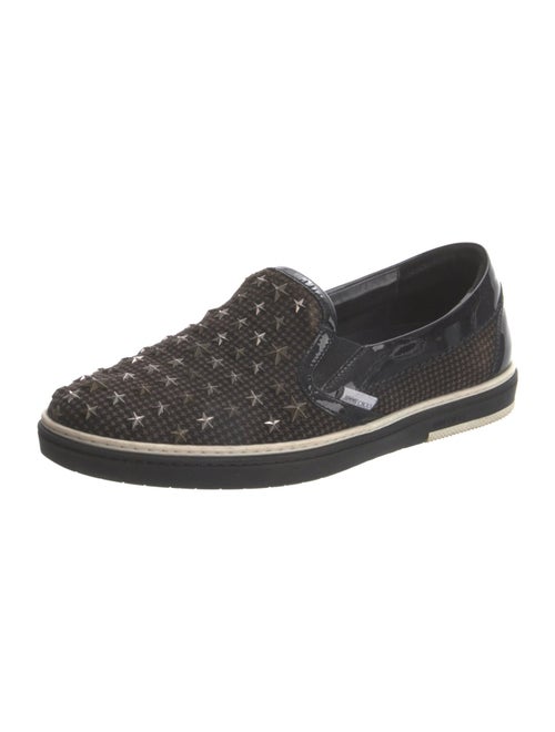 Jimmy Choo Houndstooth Print Studded Accents Sneakers