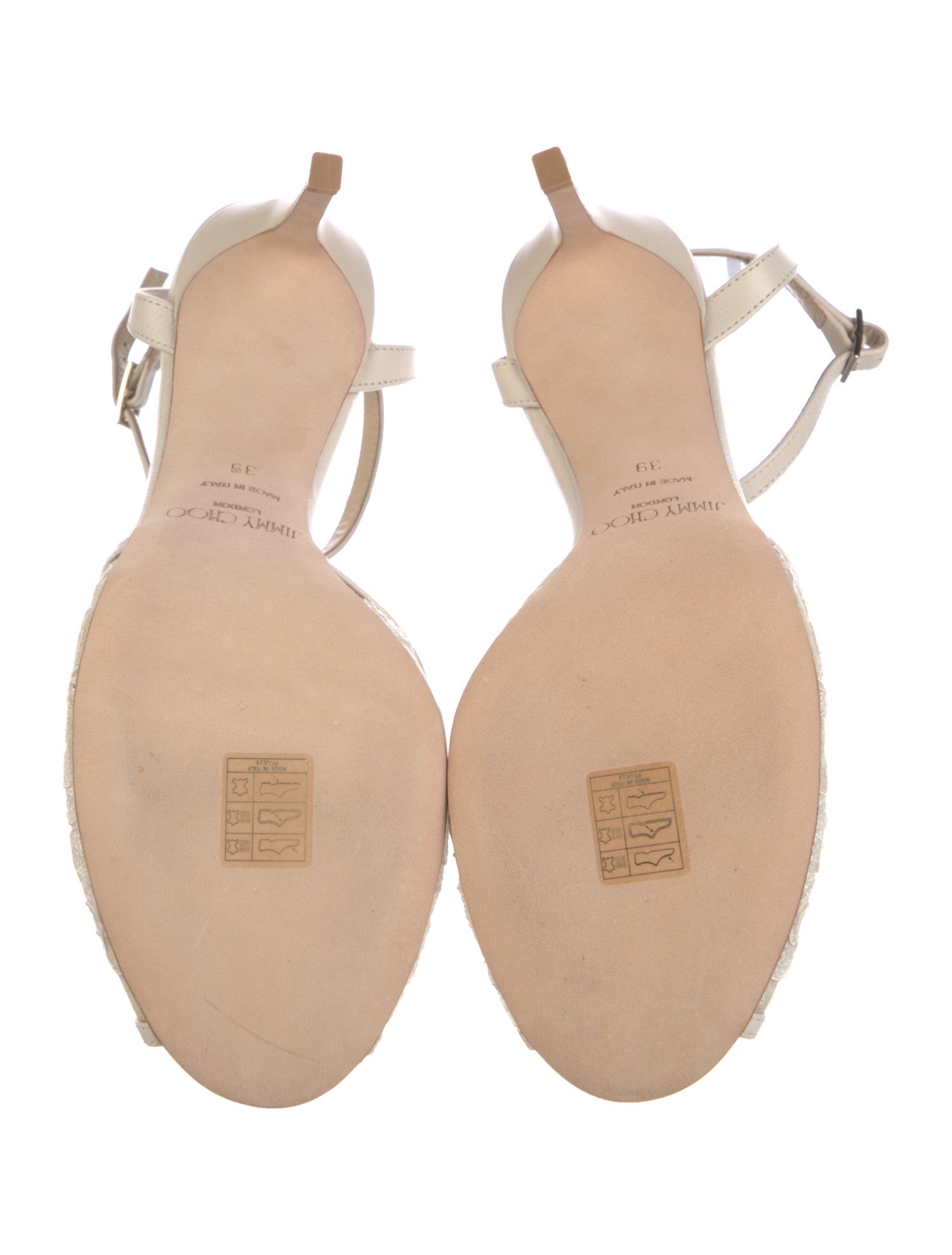 Jimmy Choo Leather Lace Pattern D'Orsay Pumps