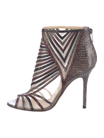 Jimmy Choo Snakeskin Animal Print Gladiator Sandals