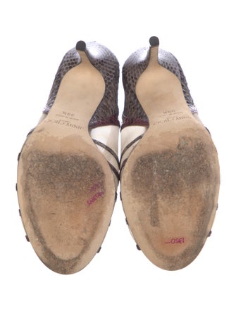 Jimmy Choo Snakeskin Animal Print Gladiator Sandals