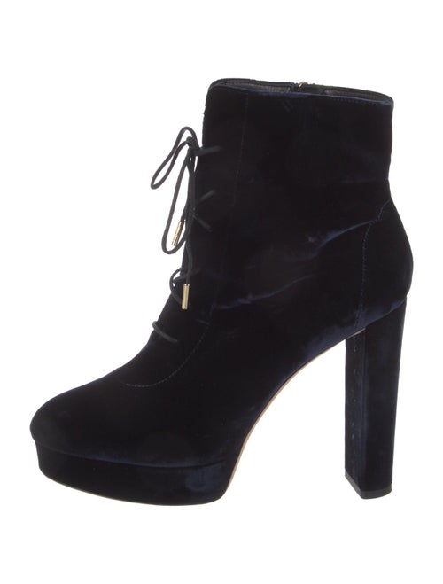 Jimmy Choo Velvet Lace-Up Boots