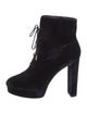 Jimmy Choo Velvet Lace-Up Boots
