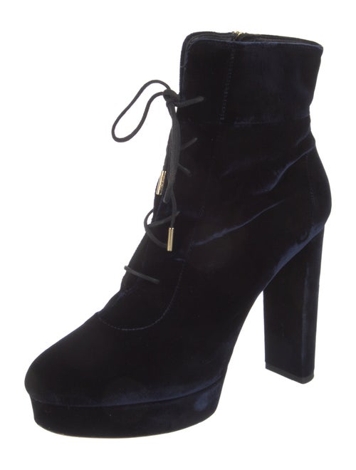 Jimmy Choo Velvet Lace-Up Boots