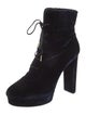 Jimmy Choo Velvet Lace-Up Boots