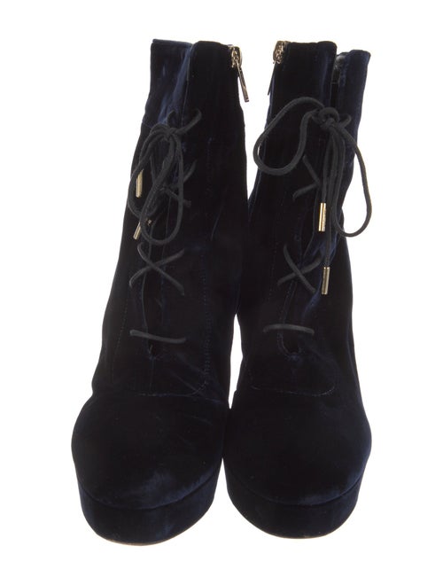 Jimmy Choo Velvet Lace-Up Boots