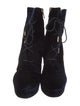 Jimmy Choo Velvet Lace-Up Boots