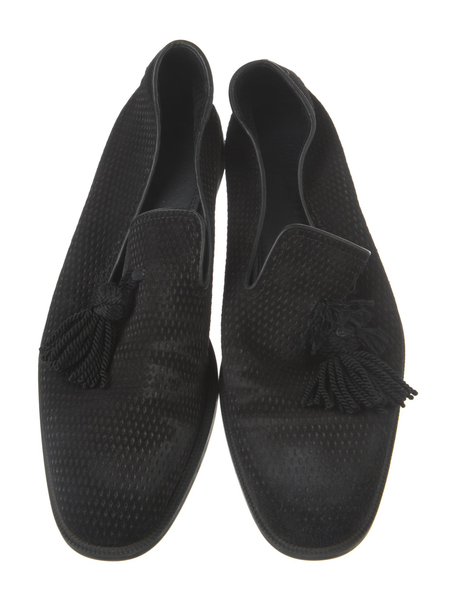 Jimmy Choo Suede Tassel Accents Loafers