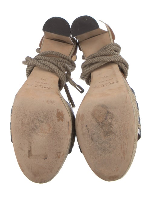 Jimmy Choo Leather Colorblock Pattern Sandals