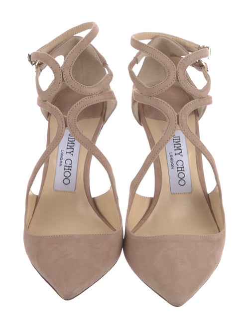 Jimmy Choo Suede Cutout Accent Pumps