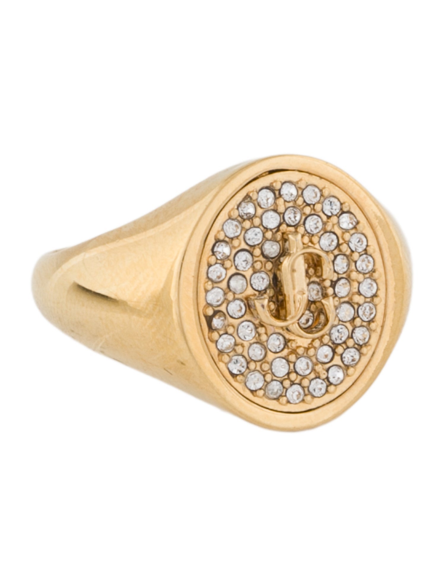 Jimmy Choo Crystal Signet Ring