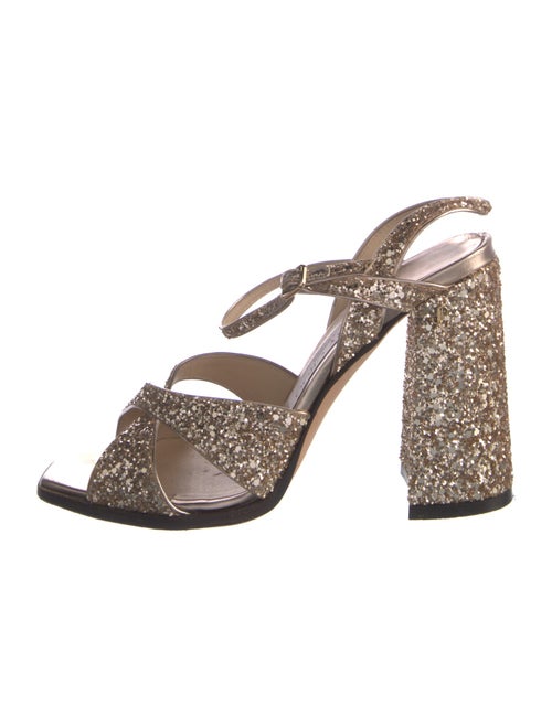 Jimmy Choo Glitter Printed Slingback Sandals