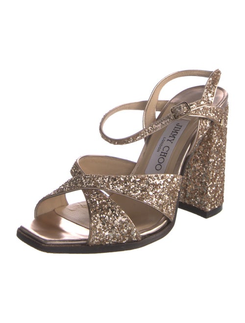 Jimmy Choo Glitter Printed Slingback Sandals