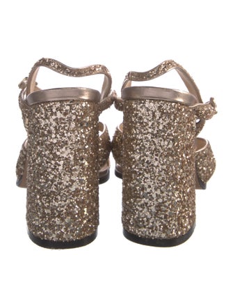 Jimmy Choo Glitter Printed Slingback Sandals