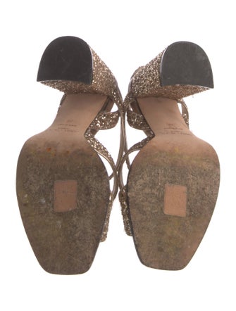 Jimmy Choo Glitter Printed Slingback Sandals