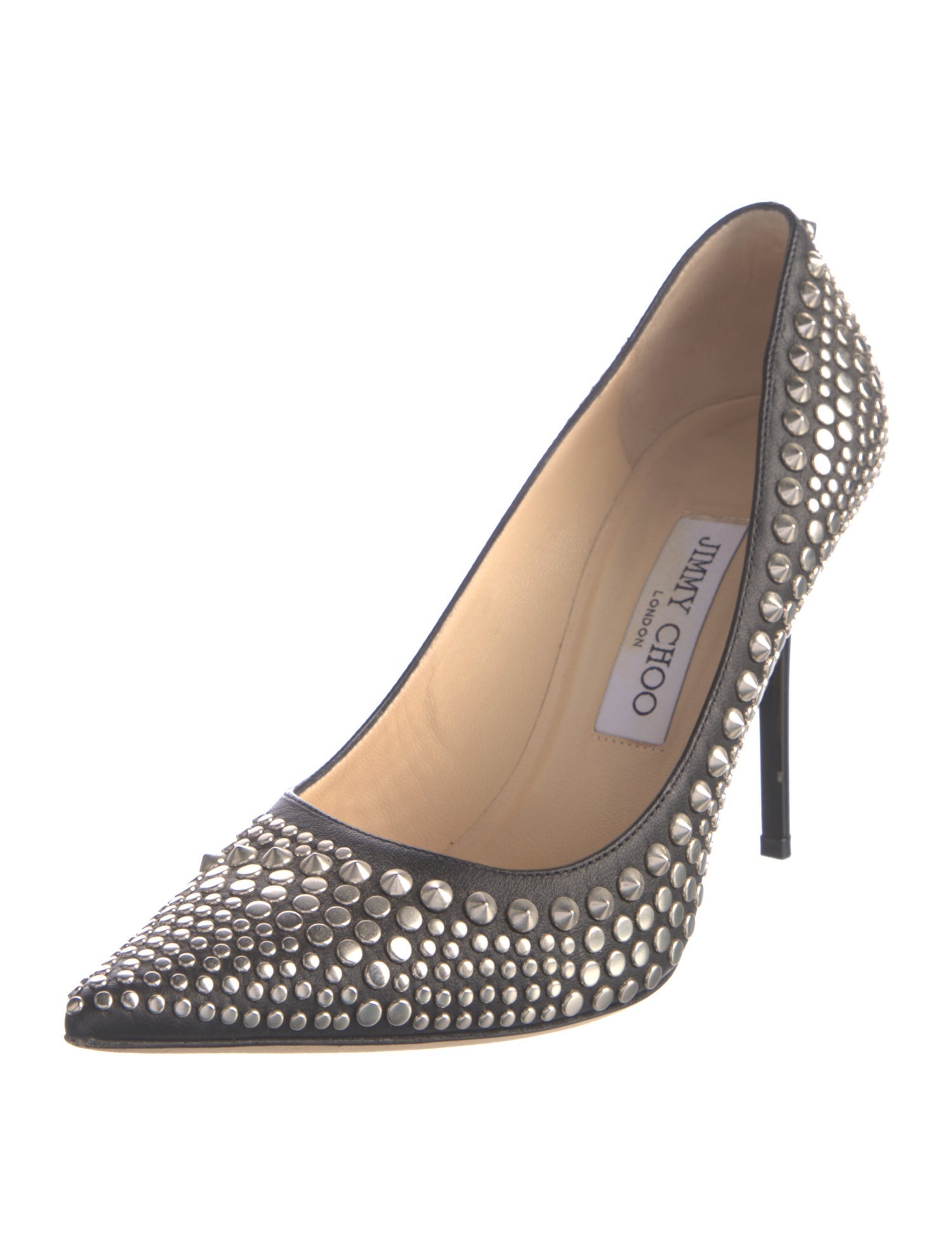 Jimmy Choo Leather Studded Accents Pumps