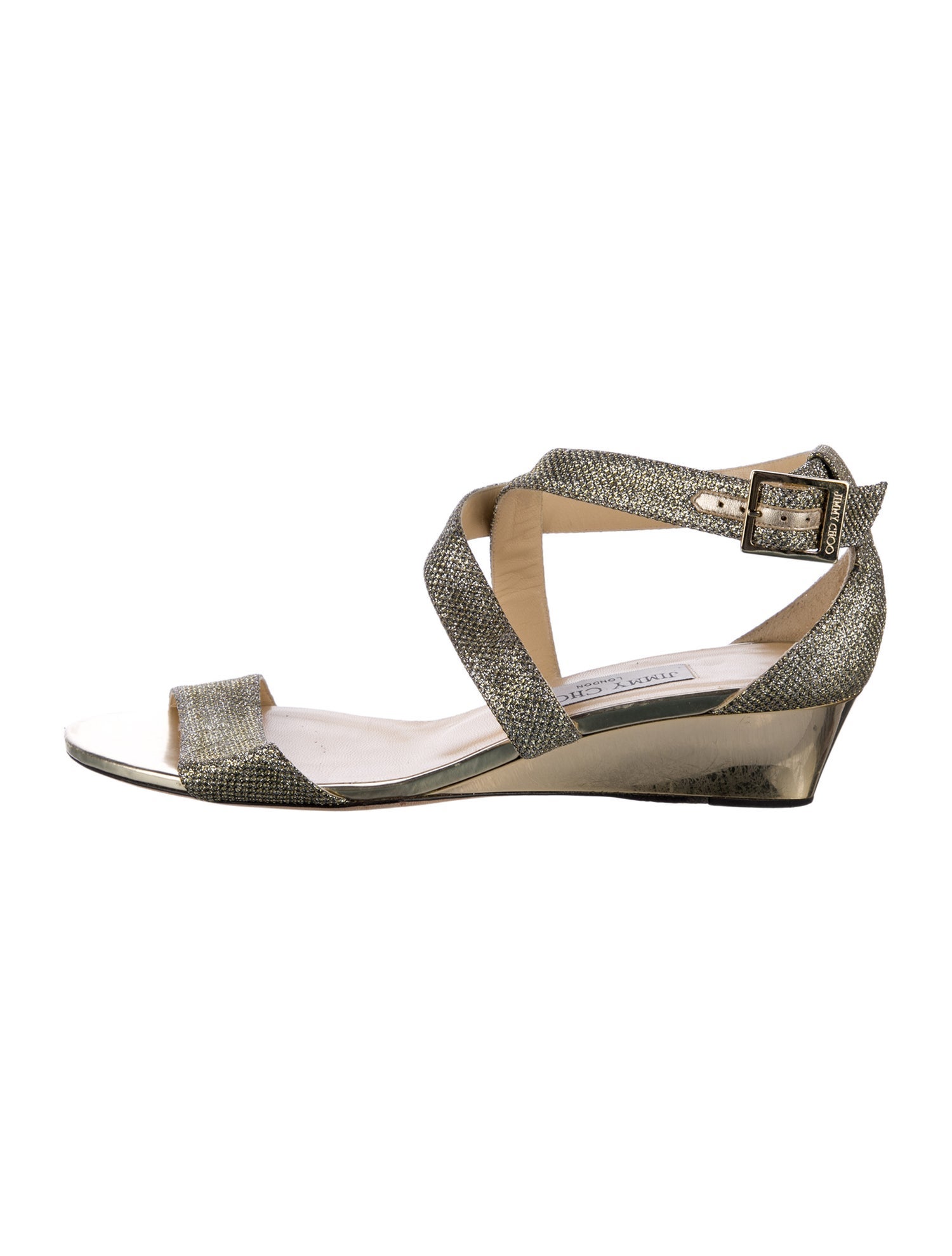 Jimmy Choo Glitter Glitter Accents Sandals