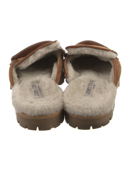 Jimmy Choo Suede Crystal Embellishments Mules