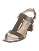 Jimmy Choo Leather T-Strap Sandals