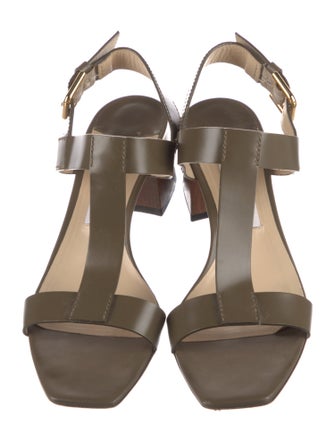 Jimmy Choo Leather T-Strap Sandals