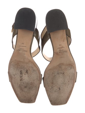 Jimmy Choo Leather T-Strap Sandals