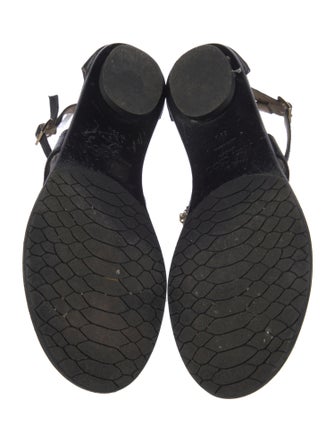 Jimmy Choo Chain-Link Accents T-Strap Sandals