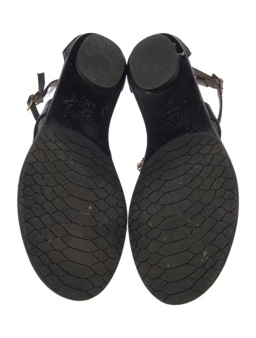 Jimmy Choo Chain-Link Accents T-Strap Sandals