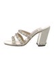 Jimmy Choo Faux Pearl Accents Leather Slides