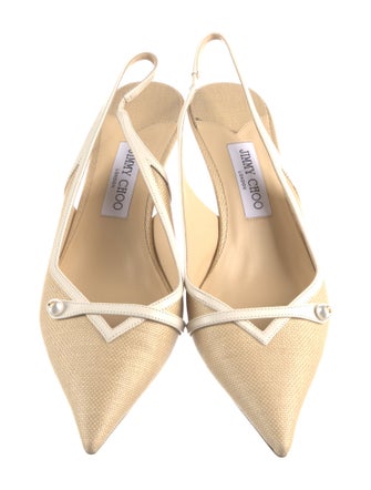 Jimmy Choo Straw Slingback Pumps