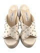 Jimmy Choo Faux Pearl Accents Leather Espadrilles