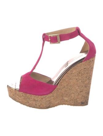 Jimmy Choo Suede T-Strap Sandals