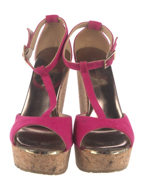 Jimmy Choo Suede T-Strap Sandals