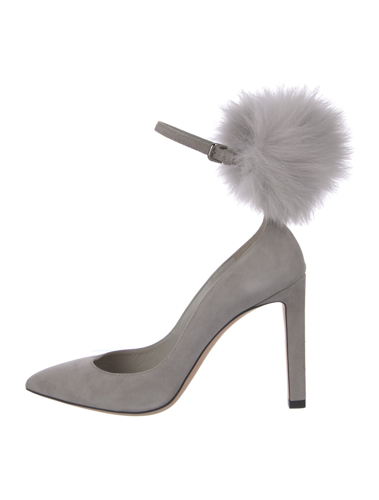 Jimmy Choo Suede Fur Trim Pumps w/ Tags