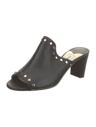 Jimmy Choo Leather Studded Accents Slides