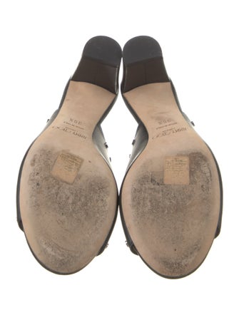 Jimmy Choo Leather Studded Accents Slides