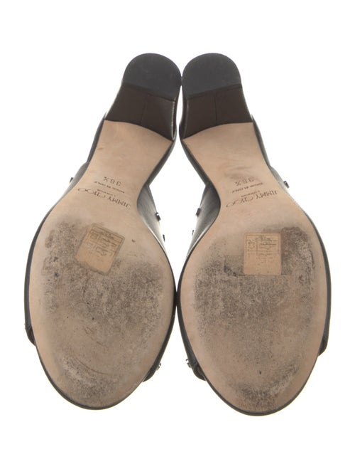Jimmy Choo Leather Studded Accents Slides
