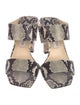 Jimmy Choo Leather Animal Print Slides