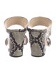 Jimmy Choo Leather Animal Print Slides