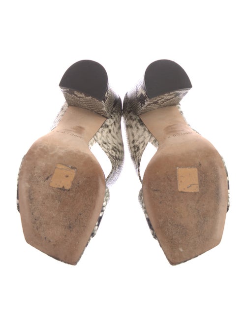Jimmy Choo Leather Animal Print Slides