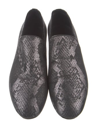 Jimmy Choo Leather Printed Loafers
