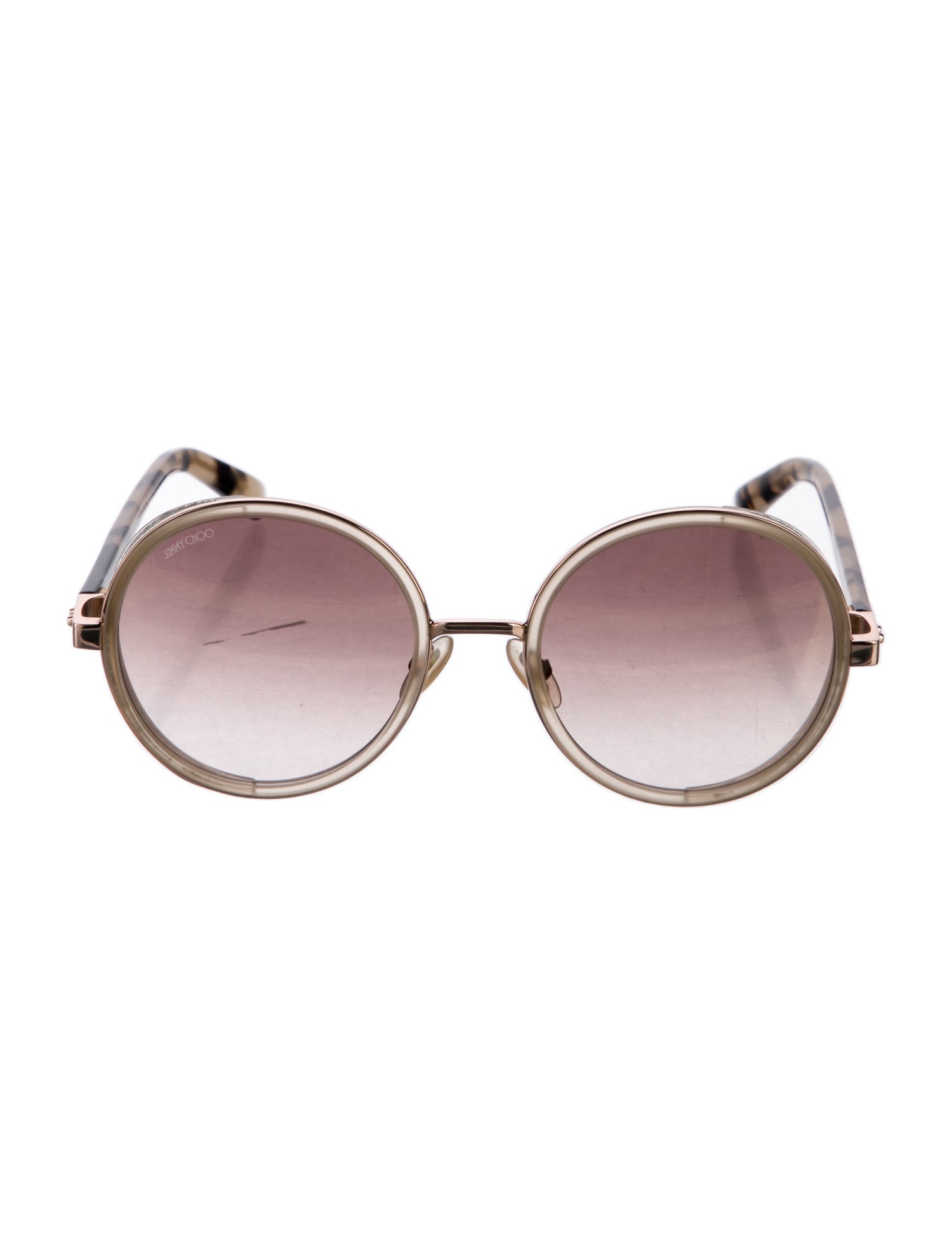 Jimmy Choo Round Mirrored Sunglasses