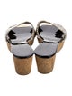 Jimmy Choo Embossed Leather Animal Print Slides