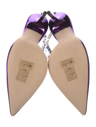 Jimmy Choo Satin Crystal Embellishments Pumps
