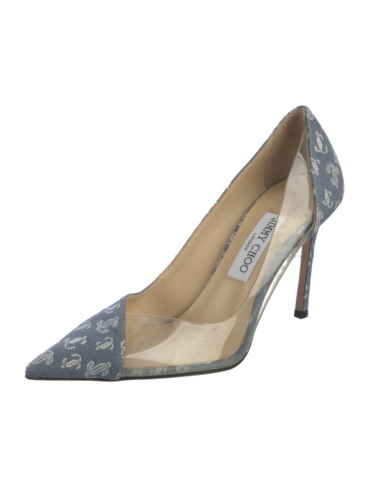 Jimmy Choo Denim Printed Pumps