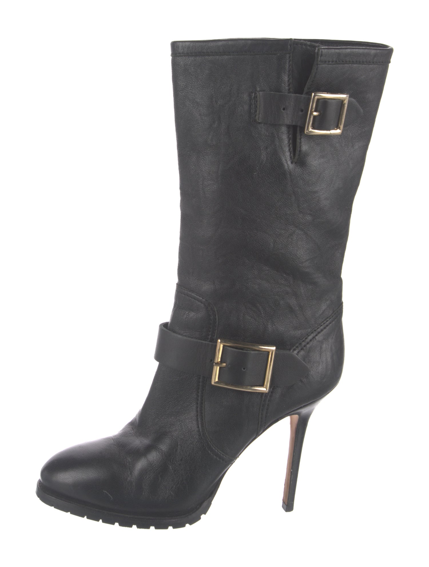 Jimmy Choo Leather Moto Boots