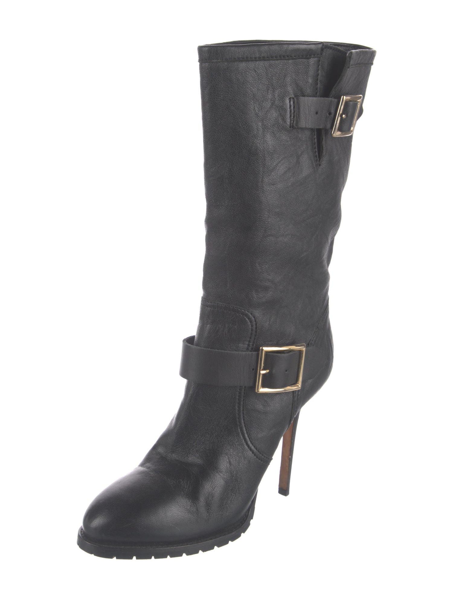 Jimmy Choo Leather Moto Boots