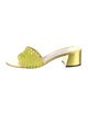 Jimmy Choo Leather Leather Trim Embellishment Slides