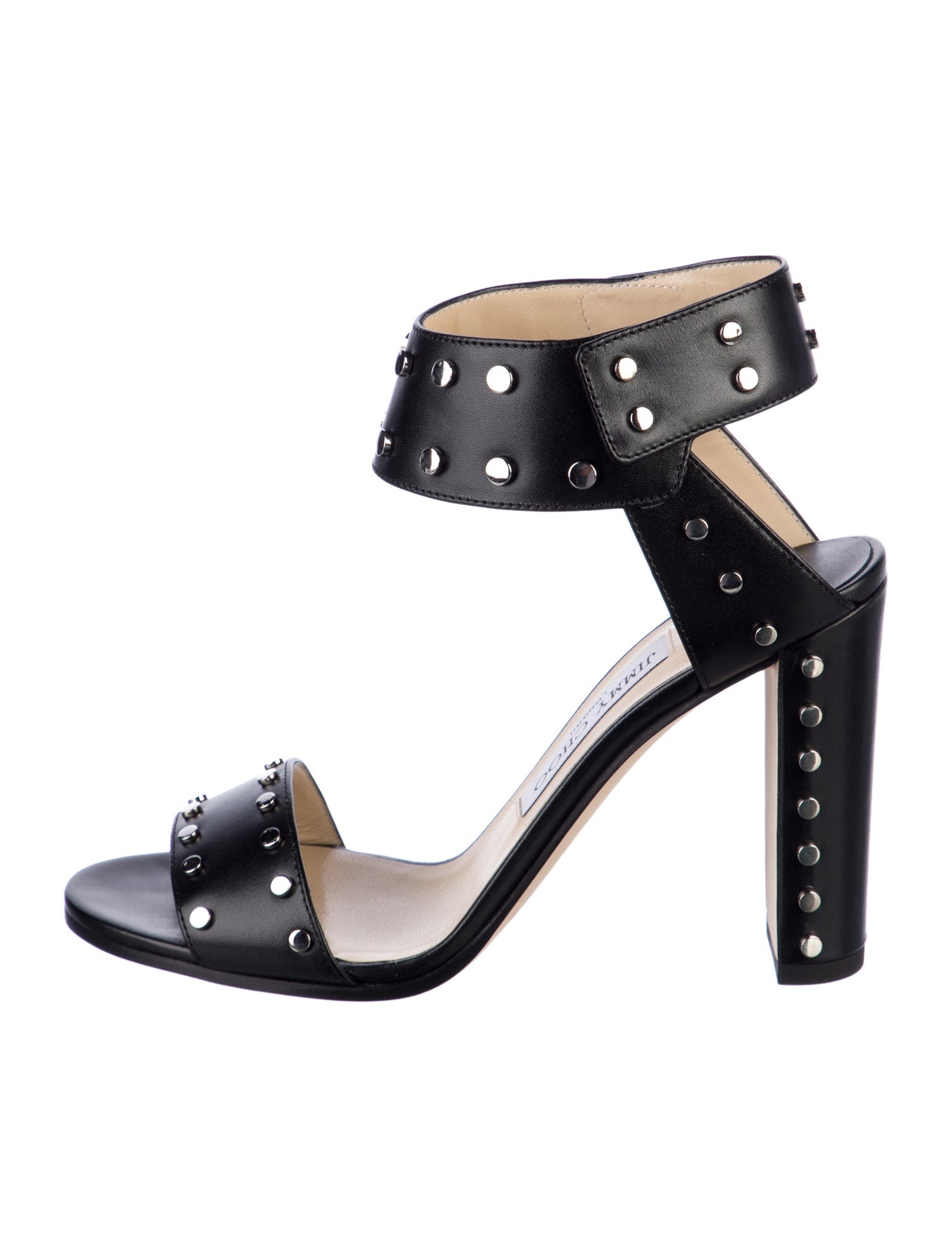 Jimmy Choo Leather Studded Accents Sandals