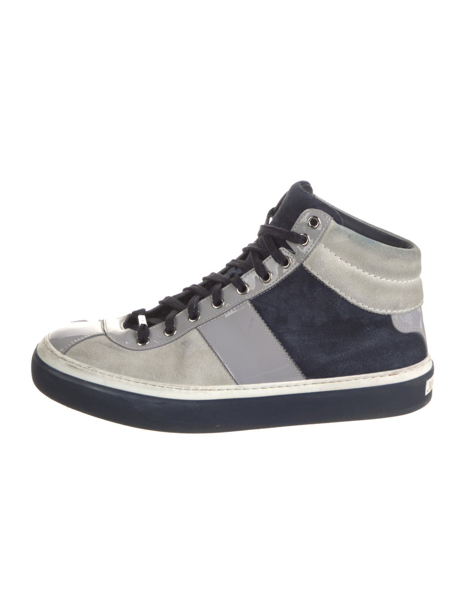 Jimmy Choo Suede Colorblock Pattern Sneakers